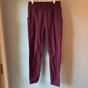 Pop Fit Maroon Leggings Size L